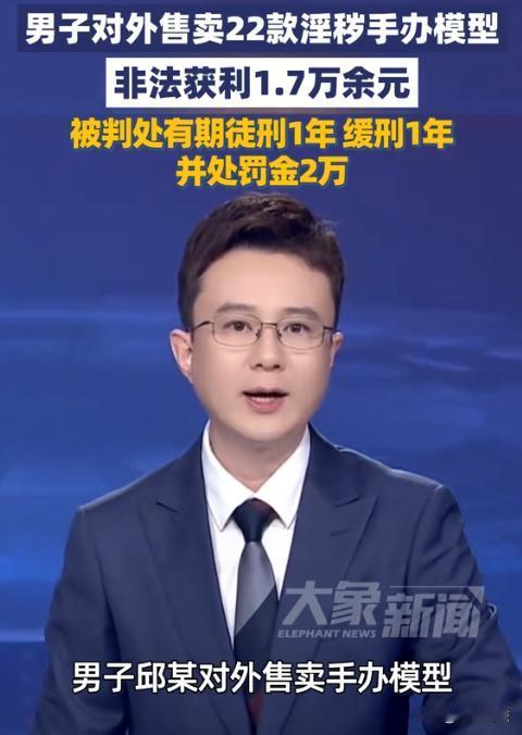 上海，男子干卖手办的买卖，谁能想到他卖出去的东西里头，有22款被直接认定为淫秽物