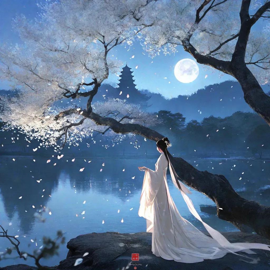 《十五夜望月寄杜郎中》   王建

中庭地白树栖鸦，
冷露无声湿桂花。
今夜月明