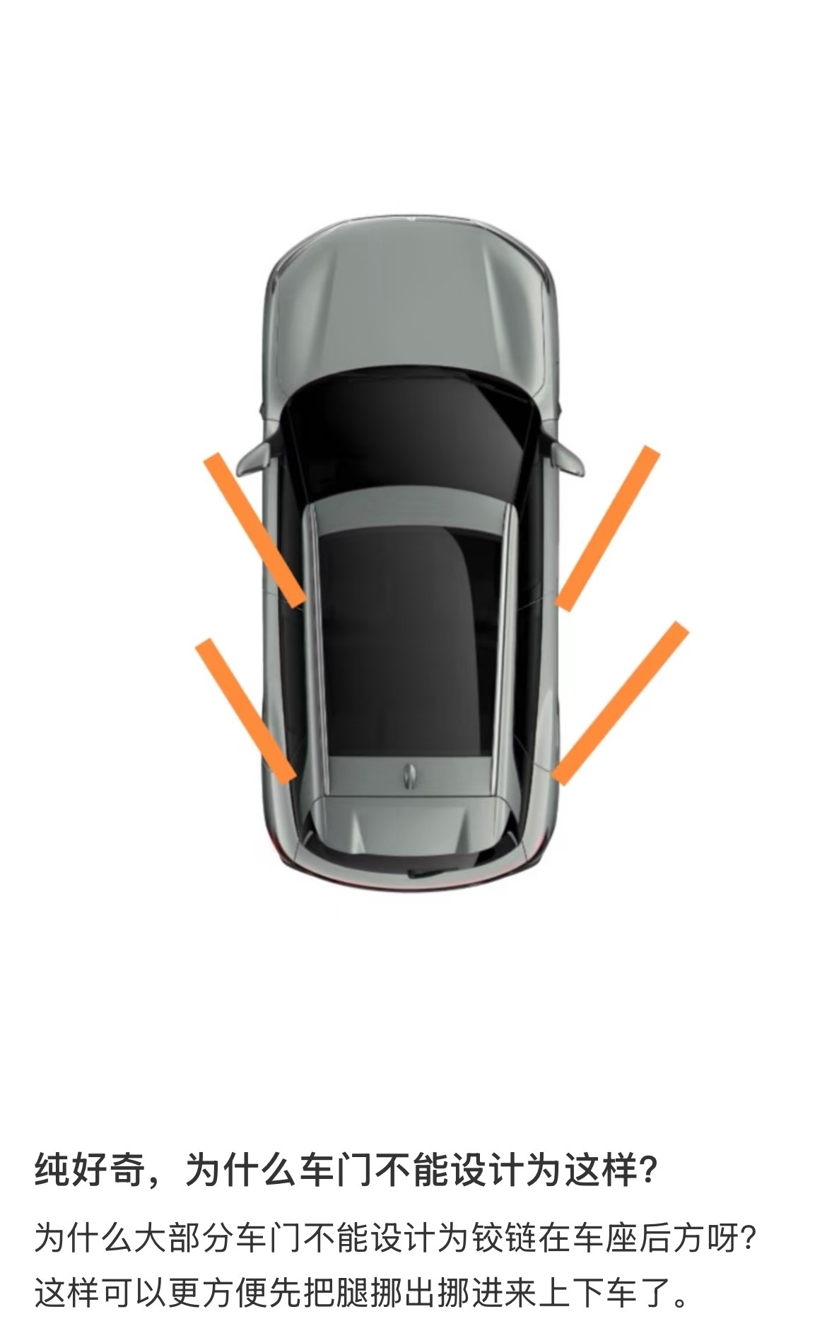 纯好奇，为什么车门不能设计为这样？ 