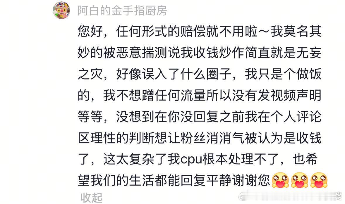 被麦琳抄袭博主拒绝赔偿只求平静生活钱也不是万能的，人家不缺钱也不要赔偿，她只想恢