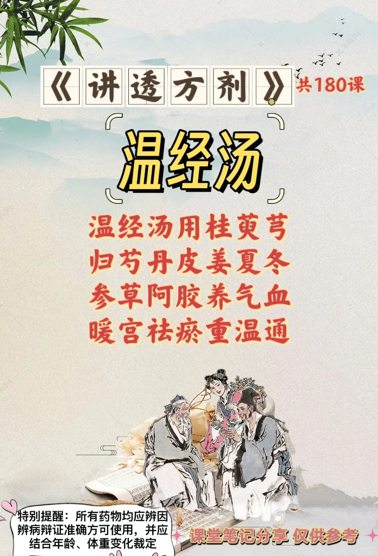 《讲透方剂》第119课：温经汤（活血祛瘀剂）