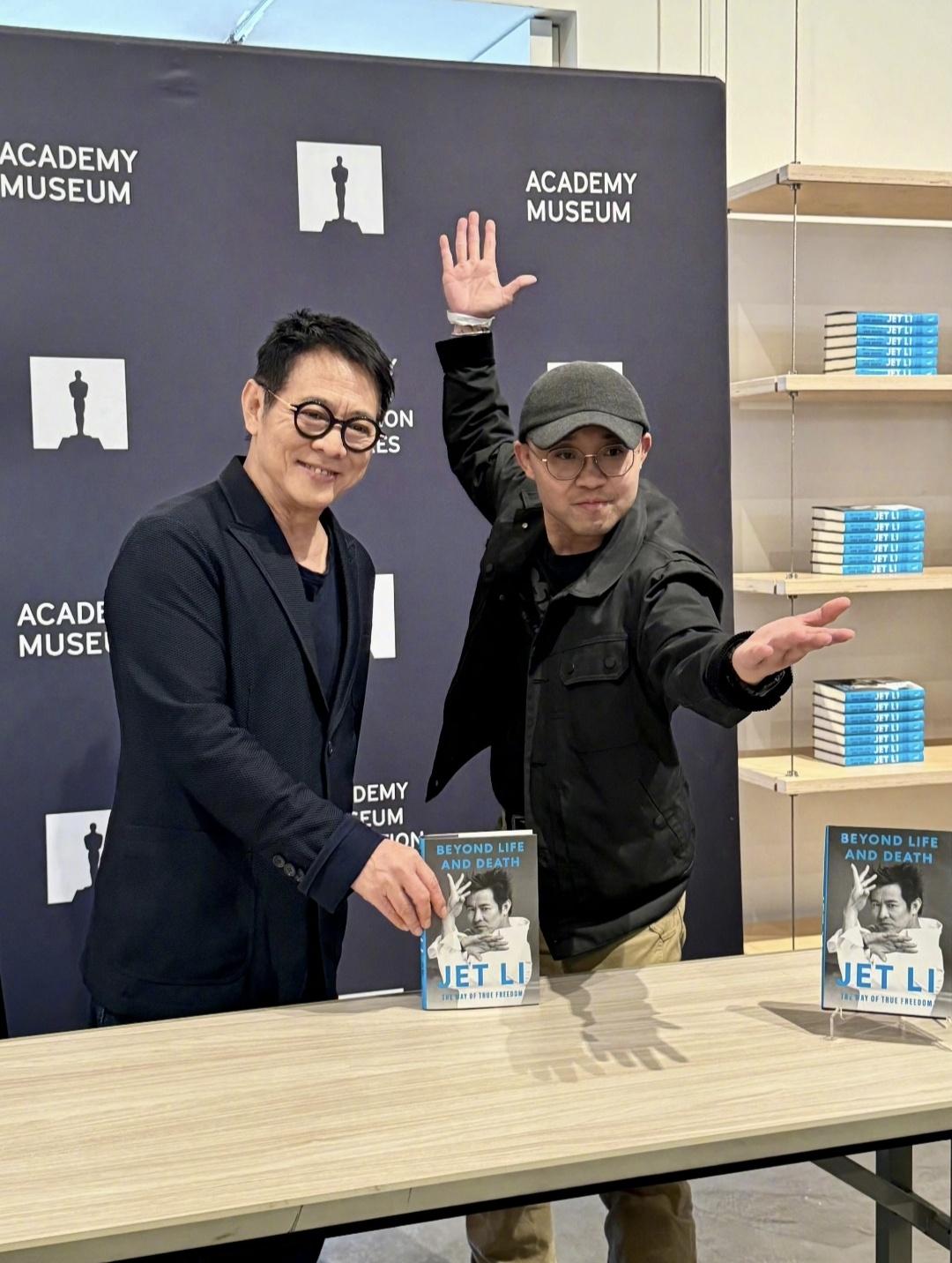 美国太平洋时间5月8号，洛杉矶，国际动作巨星李连杰在奥斯卡电影博物馆Academ