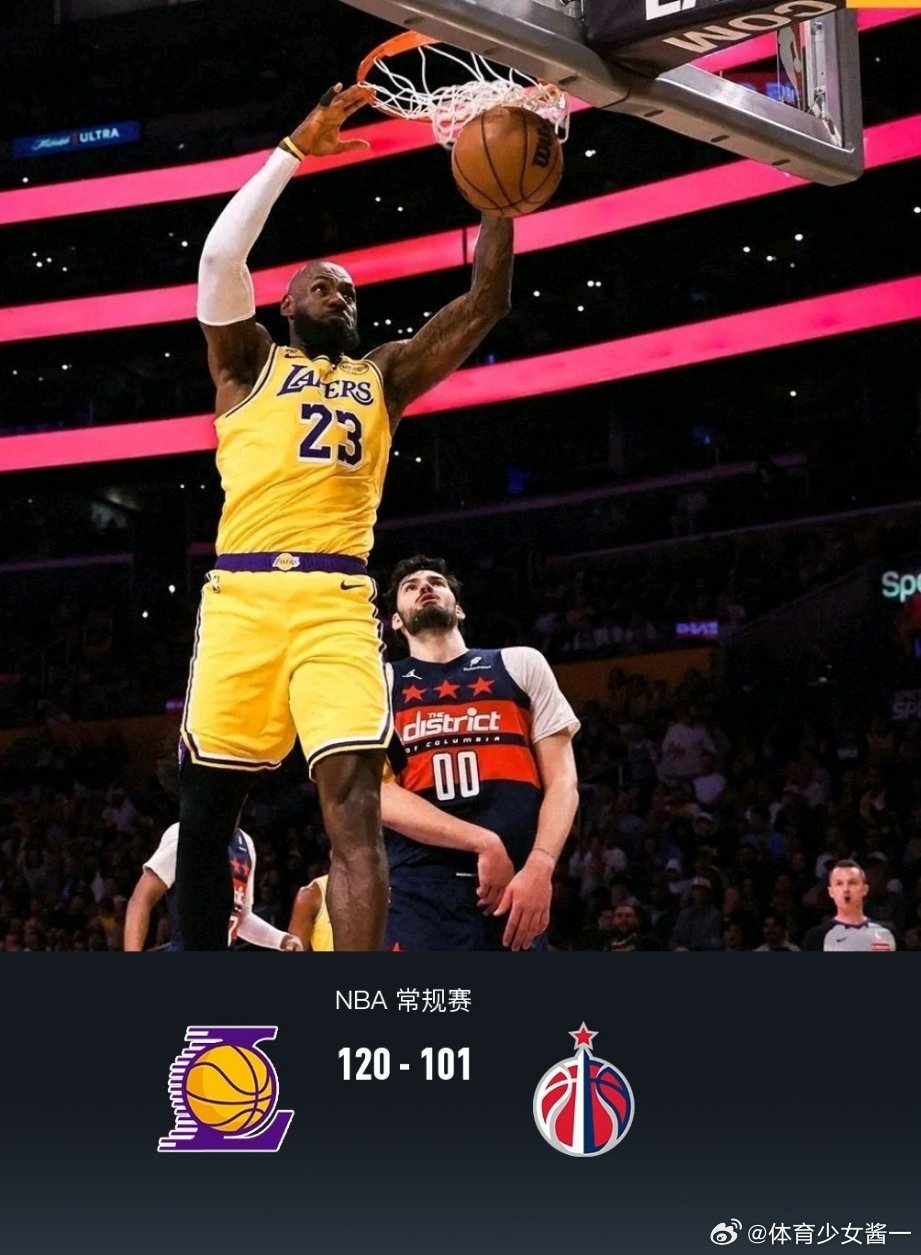 奇才vs湖人湖人120-101轻取奇才，詹姆斯21+10+12，里夫斯19+9北