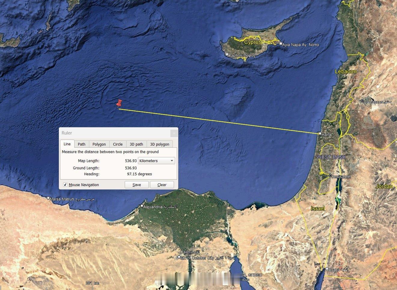福特号航母在东地中海。 