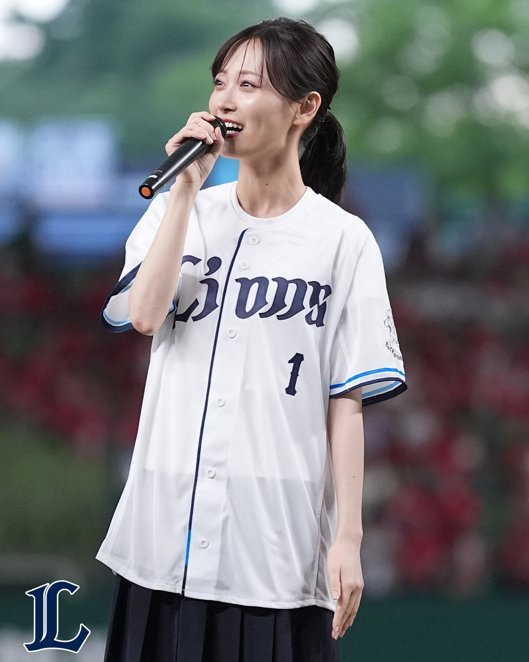 山下美月「ベルーナドームにて行われた埼玉西武ライオンズ vs 広島東洋カープ戦の
