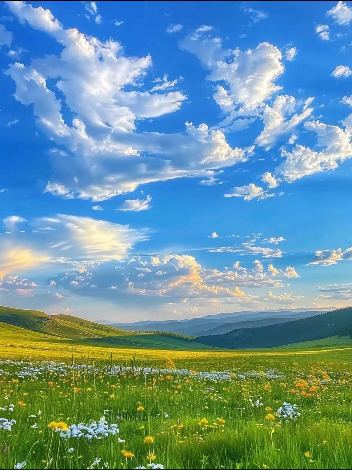 晒一张相册里的天空吧最能治愈人心的，莫过于这纯净的蓝天白云，何以解忧，蓝天白云，