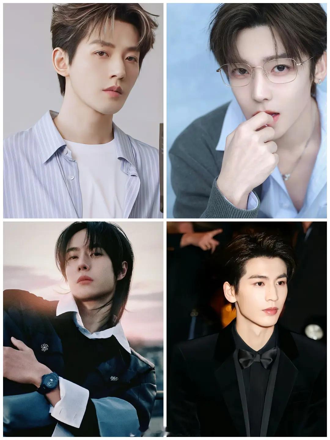 内娱四大颜值top95🥜盘点🈶，大家认同吗？邓为 侯明昊 王一博 张凌赫 