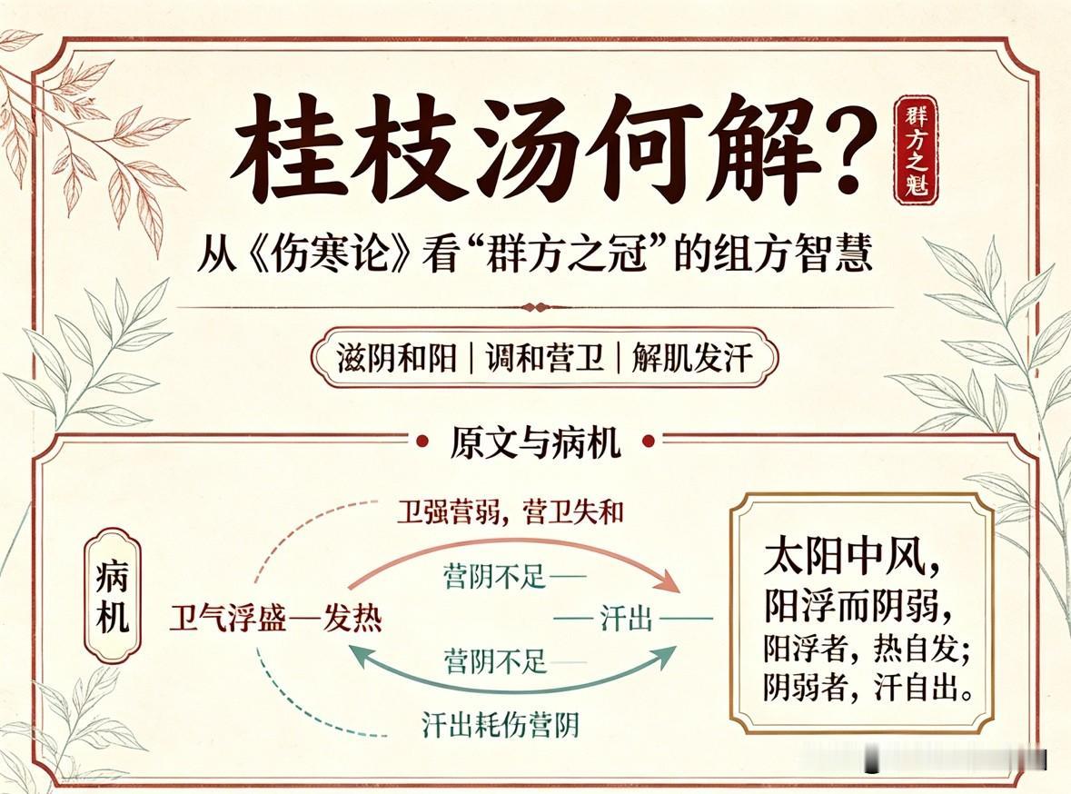 桂枝汤何解？——从《伤寒论》看“群方之冠”的组方智慧

在《伤寒论》113方中，