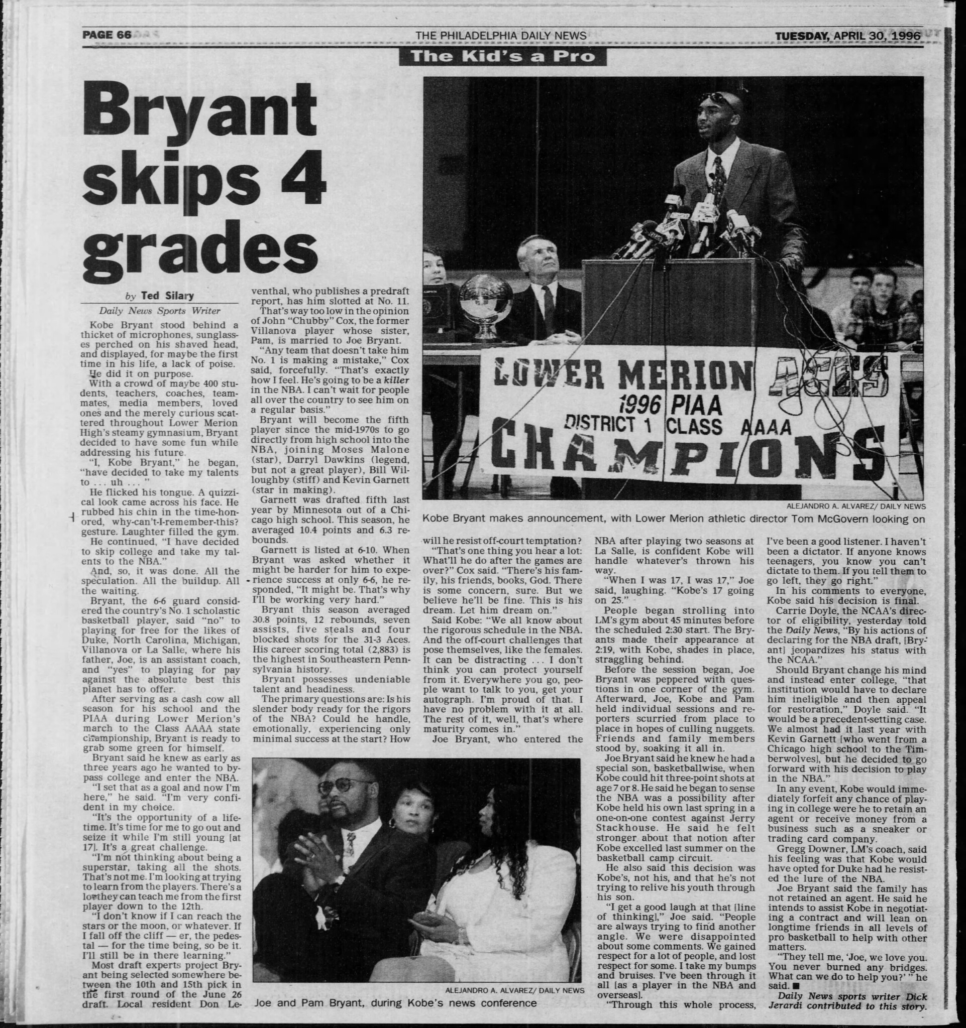 Kobe Bryant 高中时期报纸科比