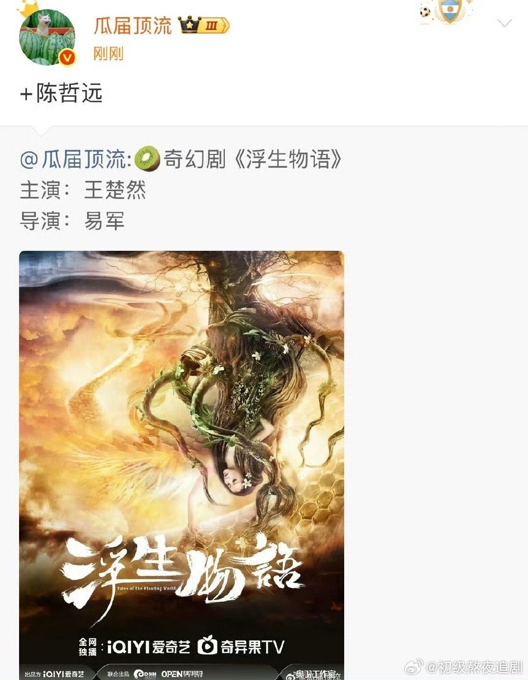 陈哲远王楚然合作谁能抗一番大旗 