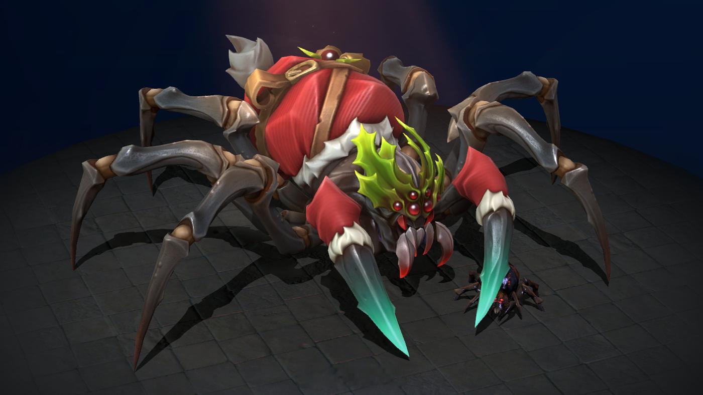 圣诞版“玉足”蜘蛛[doge] dota2饰品  dota2  DOTA2[超话