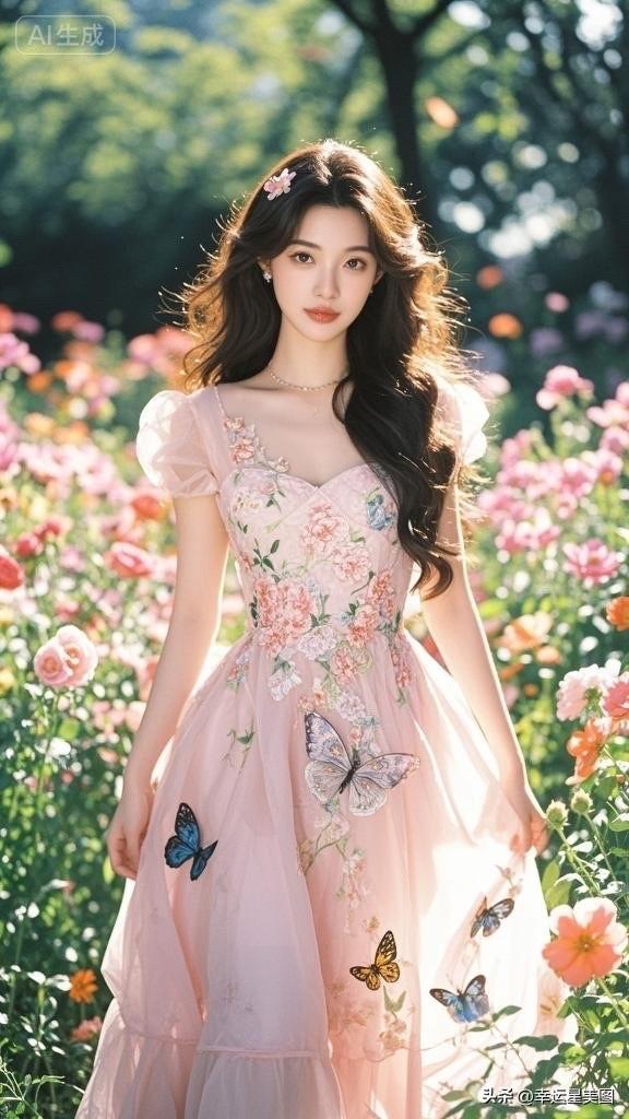 花间美人影，梦入花丛里。