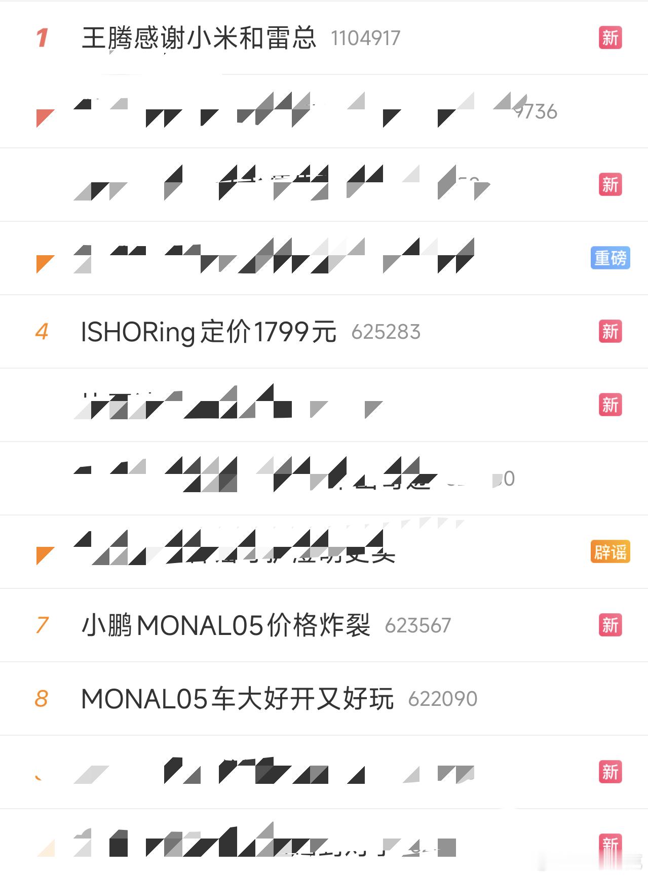 今晚这么多的发布会，从微博热搜前十看，有效发布的只有王腾的今日宜休和小鹏Mona