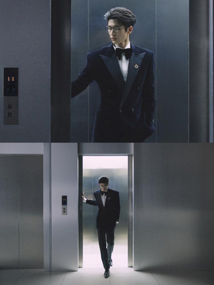 张凌赫男模身材建模脸 张凌赫西装眼镜S感 张凌赫西装眼镜S感，张凌赫男模身材建模