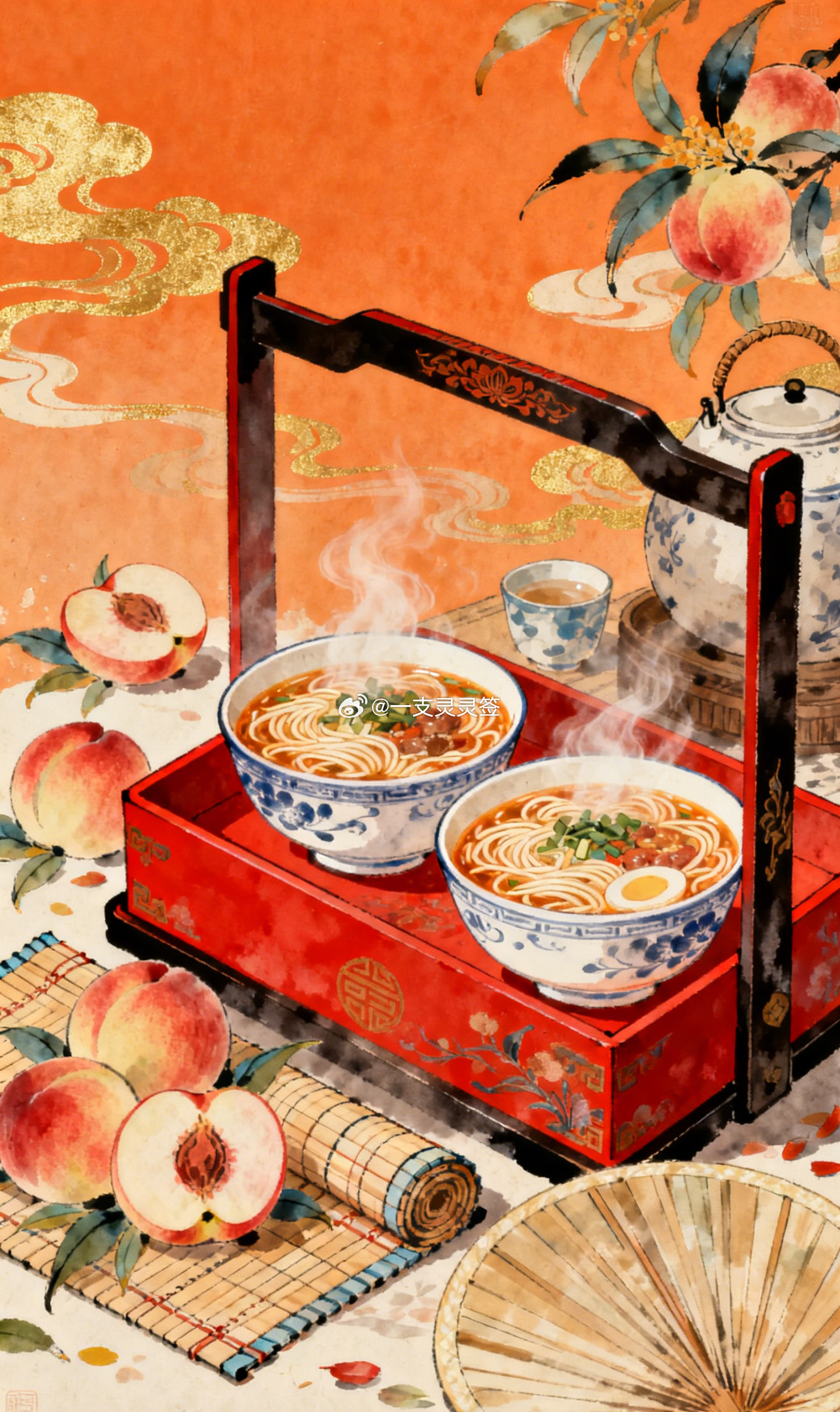 旧时伏日有吃汤饼的习惯，汤饼就是热汤面。《荆楚岁时记》还给它取了个很有气势的名字