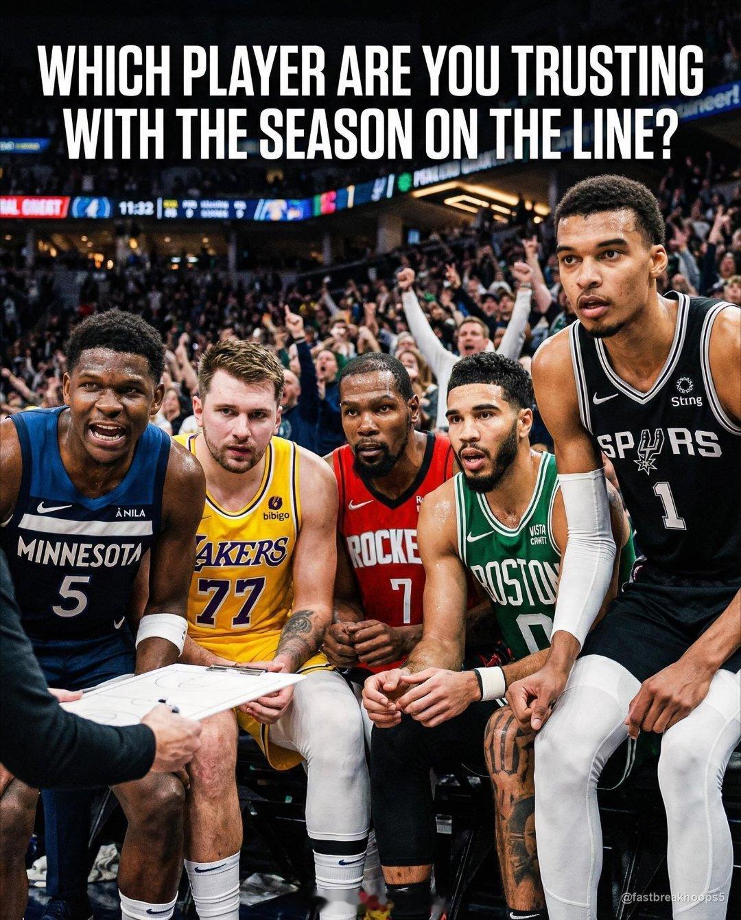 季后赛win or go home的比赛，你会选择把球给谁扛起球队nba
