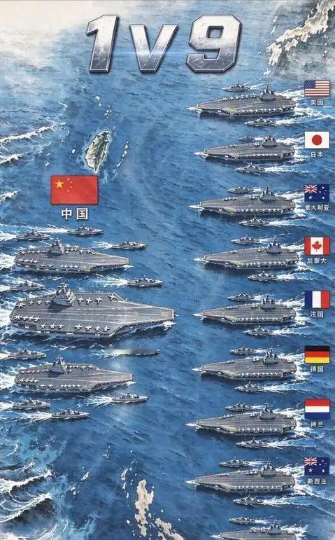 中国人必须记住这次围堵我们的九个国家：美国、日本、澳大利亚、加拿大、法国、德国、