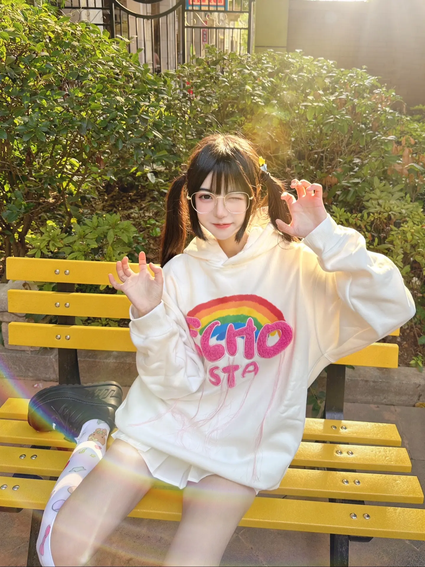 什么！这么好看的阳光居然是可以p出来的☀️ 她自会发光