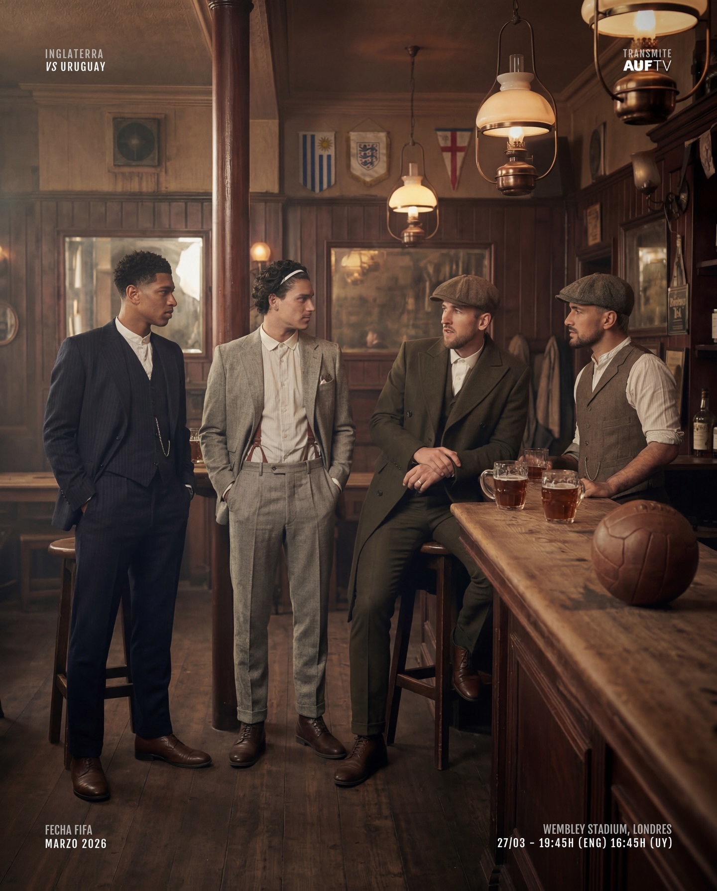 贝林赞了一张乌拉圭媒体把英格兰和乌拉圭球员p成剃刀党的图片（英格兰和乌拉圭即将在