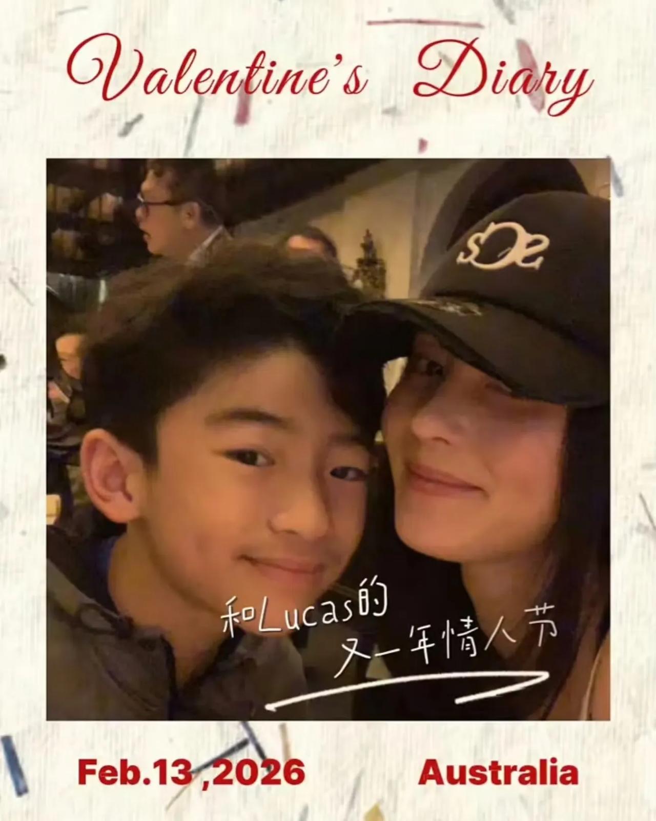 张柏芝情人节和大儿子约会！
2月14日，张柏芝晒出和大儿子Lucas在悉尼过情人