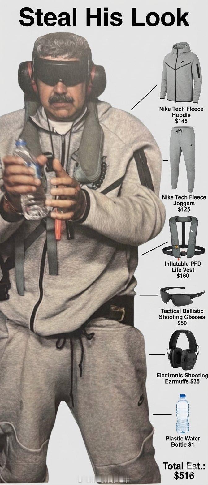 特朗普发布马杜罗在美国军舰上照片 已经有网友搜到了马杜罗同款。海外新鲜事特朗普称