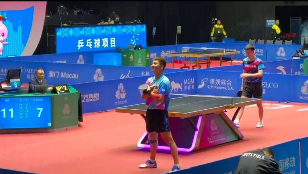 羔羊赛前和樊振东练的 还是吃得太好了[赢牛奶] ​​​