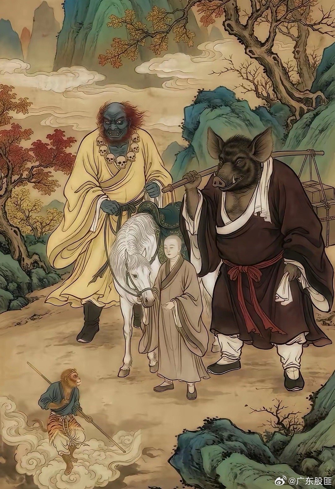 西游记原著里四人的长相 ！ 