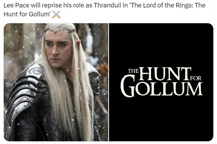 李·佩斯回归！！《指环王：猎捕咕噜》官宣卡司，明年12月17日北美公映。安迪·瑟