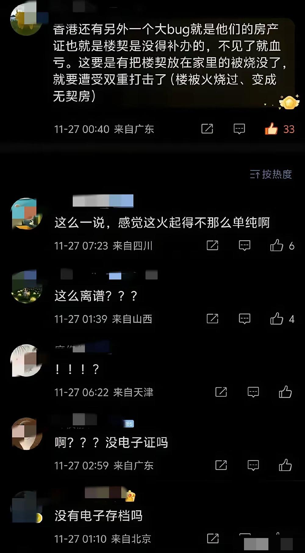 不会吧，才发现香港很多老房子的房契居然是没有无纸化的。

这样的话灾民的房契被烧