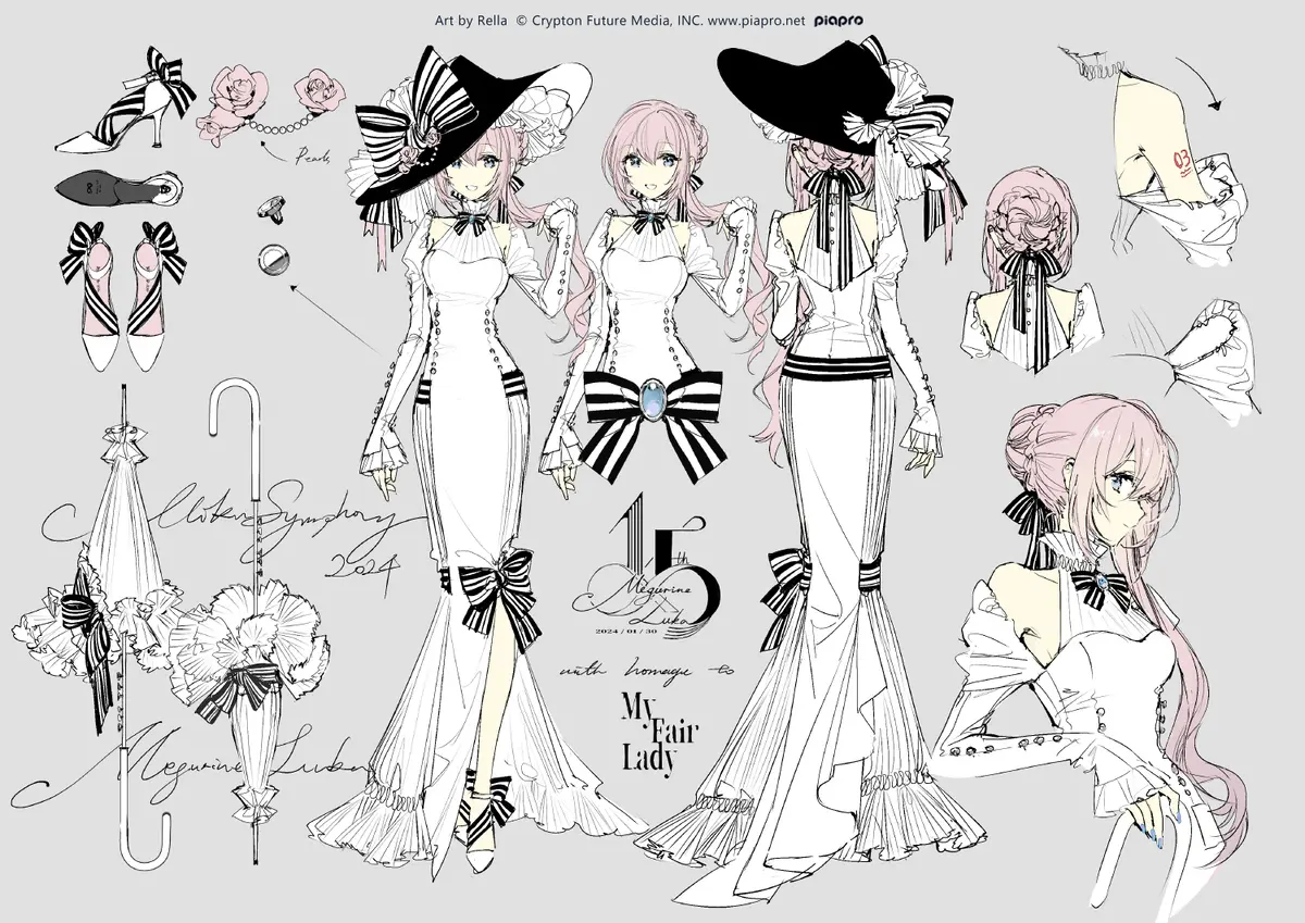 #二次元[超话]##夏日次元盛典##初音未来# 第一次见到画师细腻的笔触画稿的图