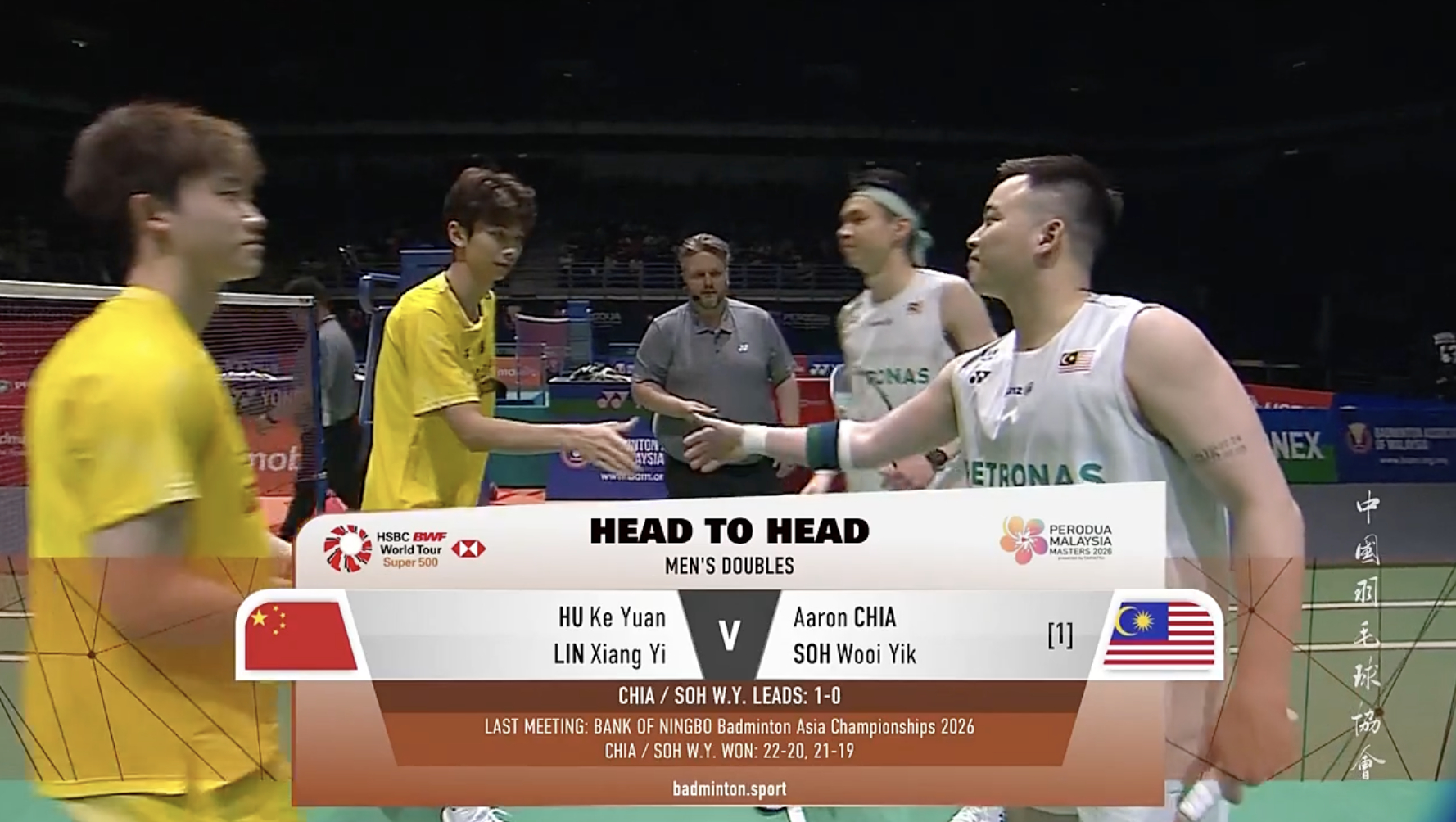 胡珂源/林祥毅🇨🇳 vs 🇲🇾谢定峰/苏伟译，比赛马上开始！2026年大