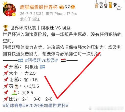 07月08日讯 世界杯1/8决赛，阿根廷￼3-2逆转埃及￼晋级8强。劳塔罗￼赛后