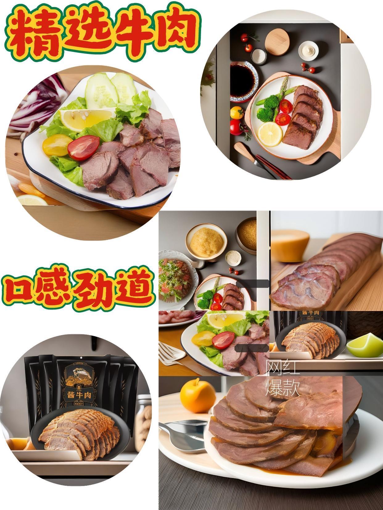 精选内蒙草原酱牛肉，肉质鲜嫩，营养丰富，开袋即食。#酱牛肉 #草原美食 #好吃又