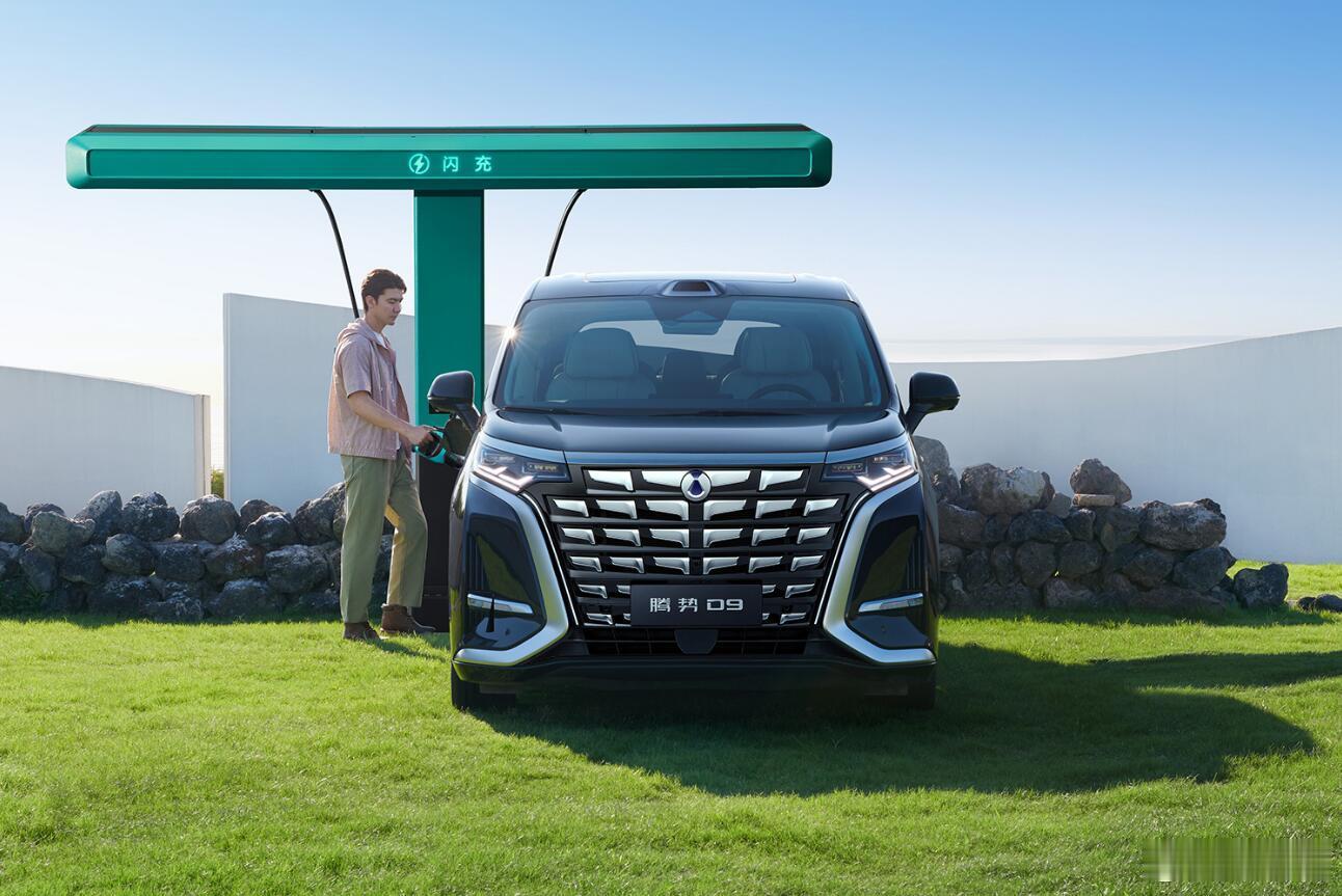 第二代腾势D9上市了，在外观上最大的变化就是有了双拼色的车身，尺寸并没有变化。配