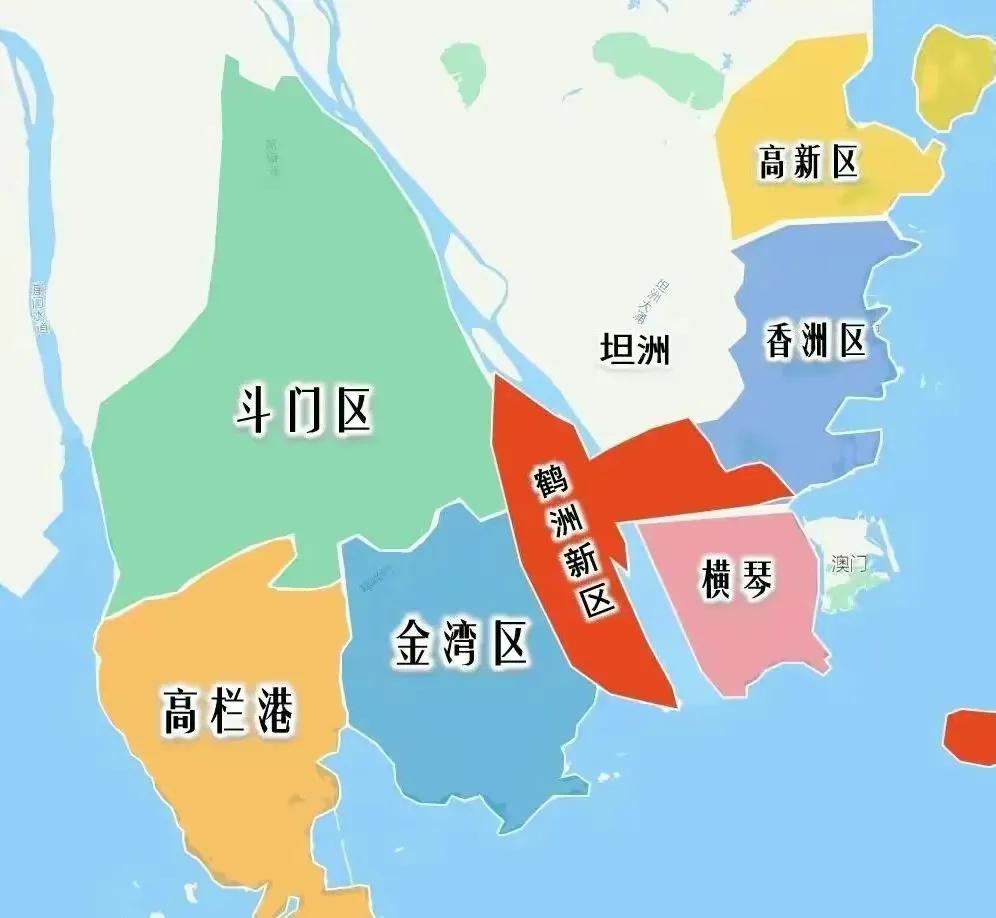 中山南部三镇从地理位置上隔断珠海东西部，于是珠海谋划了中部位置的鹤洲新区？

中