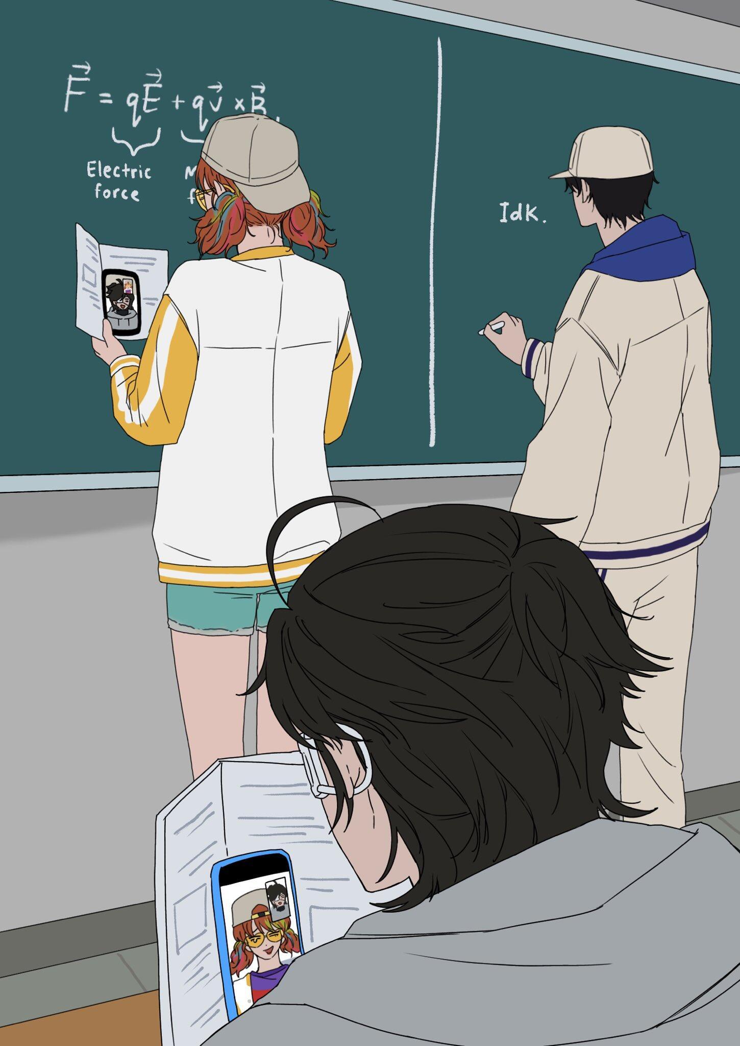 卢卡帮助同学，卢卡热心！莉莉求助，莉莉好学！奈布不会就写Idk，奈布真诚！ 