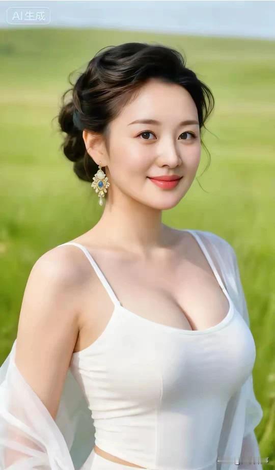 云鬓轻挽花眼影
容颜绝世韵倾城。
丹唇未启先闻笑，
风姿绰约梦夺魂。