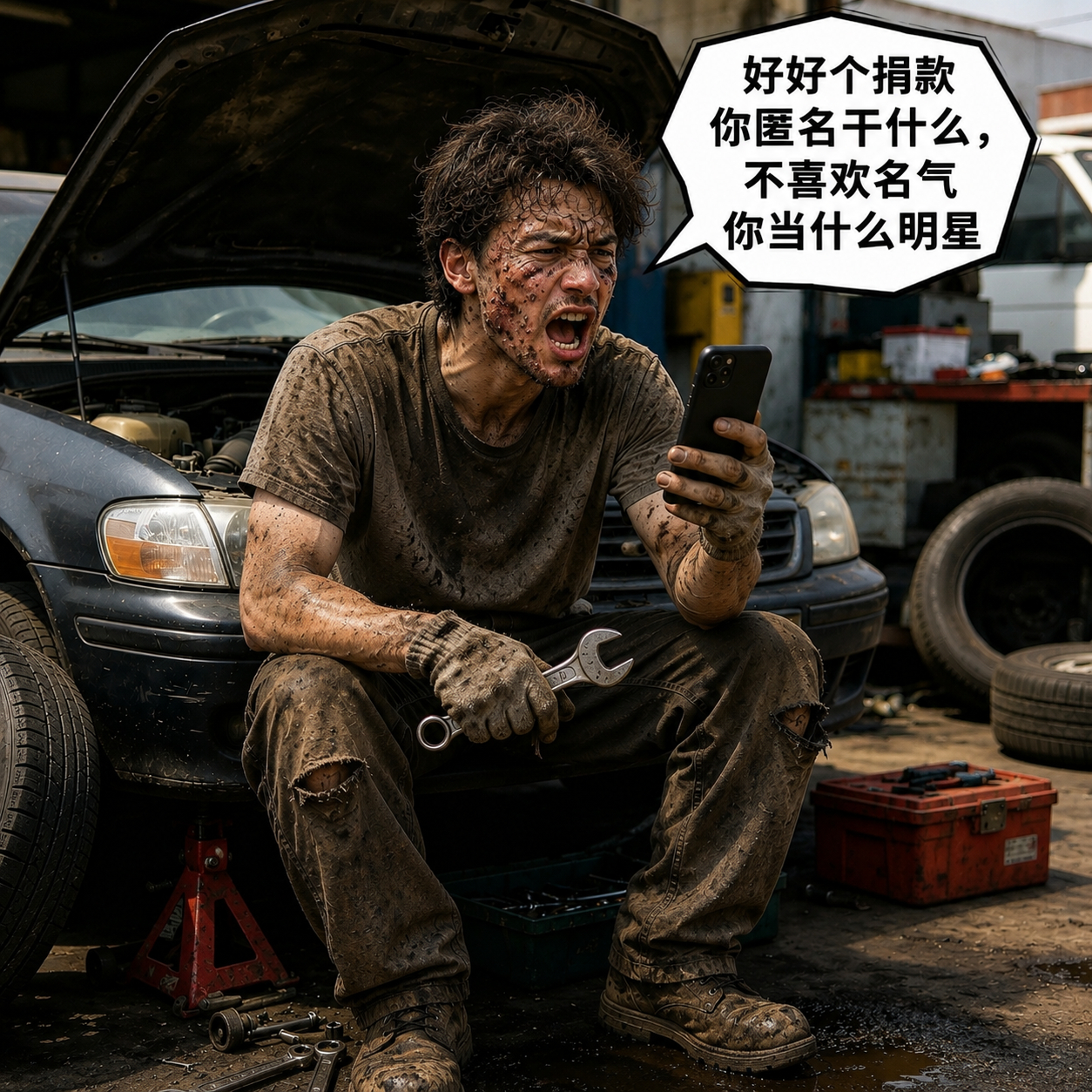 “好好个捐款你匿名干什么，不喜欢名气你当什么明星” 