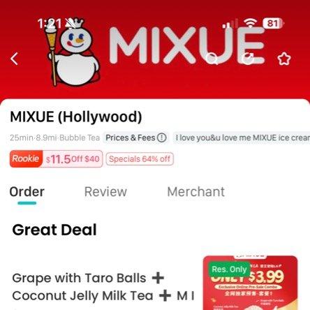 美国蜜雪冰城价格

美国蜜雪冰城正式登陆洛杉矶好莱坞，3.99美元套餐预售开启！