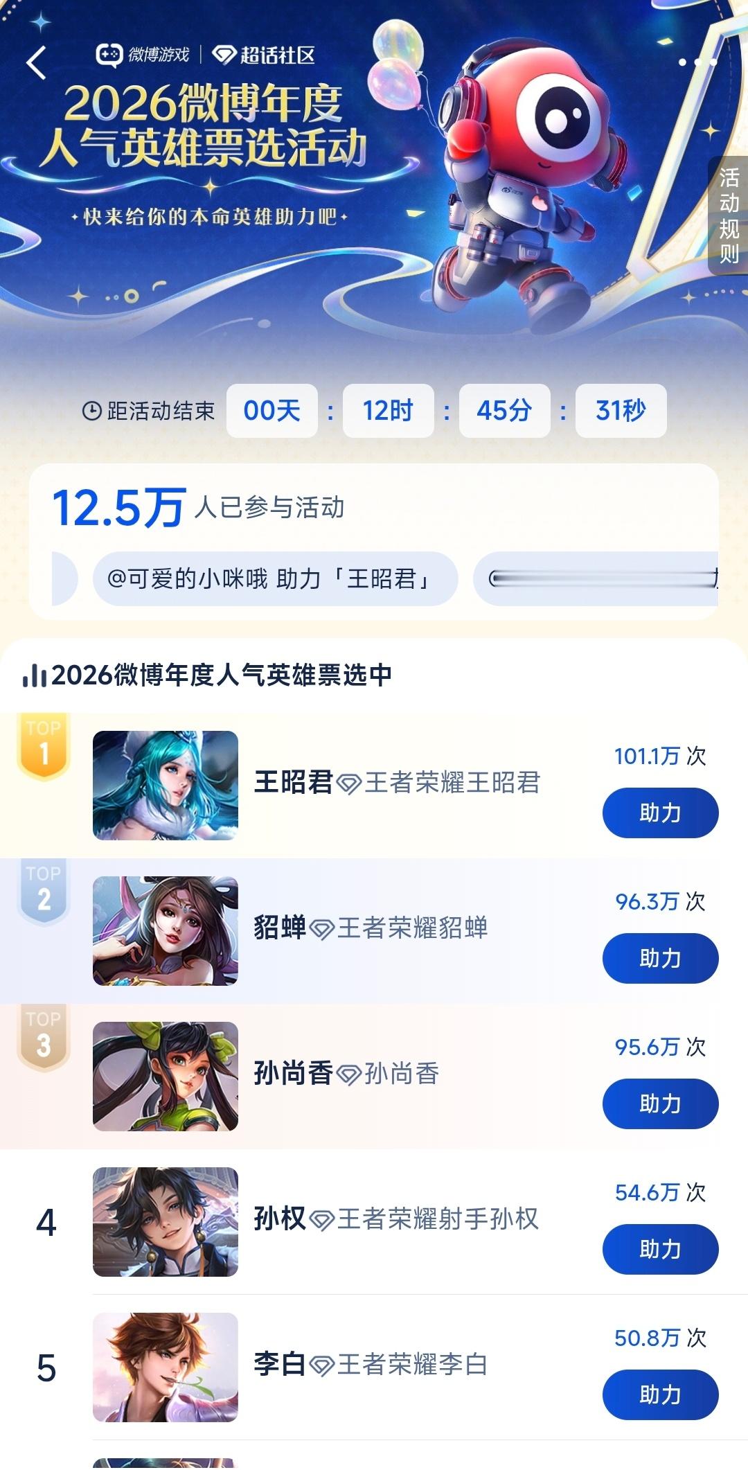 omg王昭君票数已经过百万了，人气这么高啊王昭君首位年度票选破100万英雄王者荣
