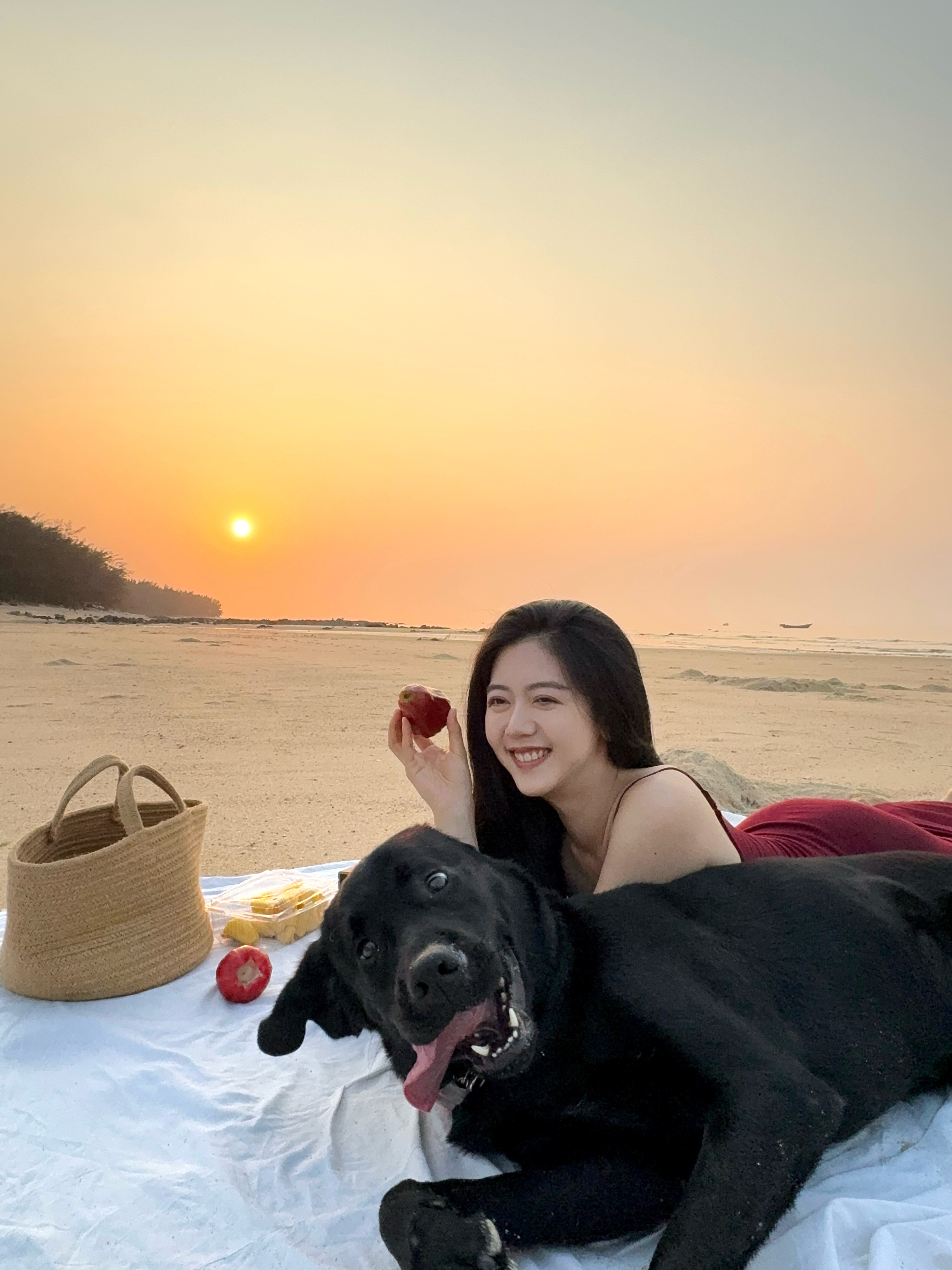 带小狗来海边啦🐕‍🦺🦮💕 ​​​