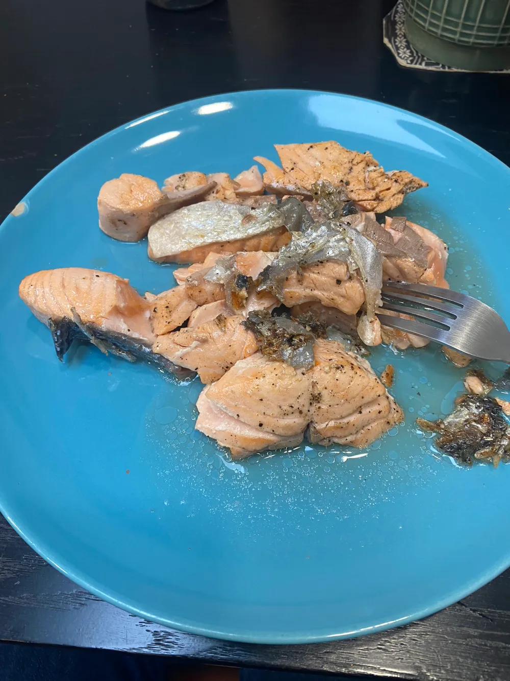 在英国今晚吃三文鱼！