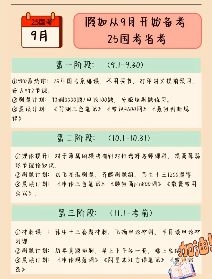 秋日焕新|假如从9月开始备考，还来得及
