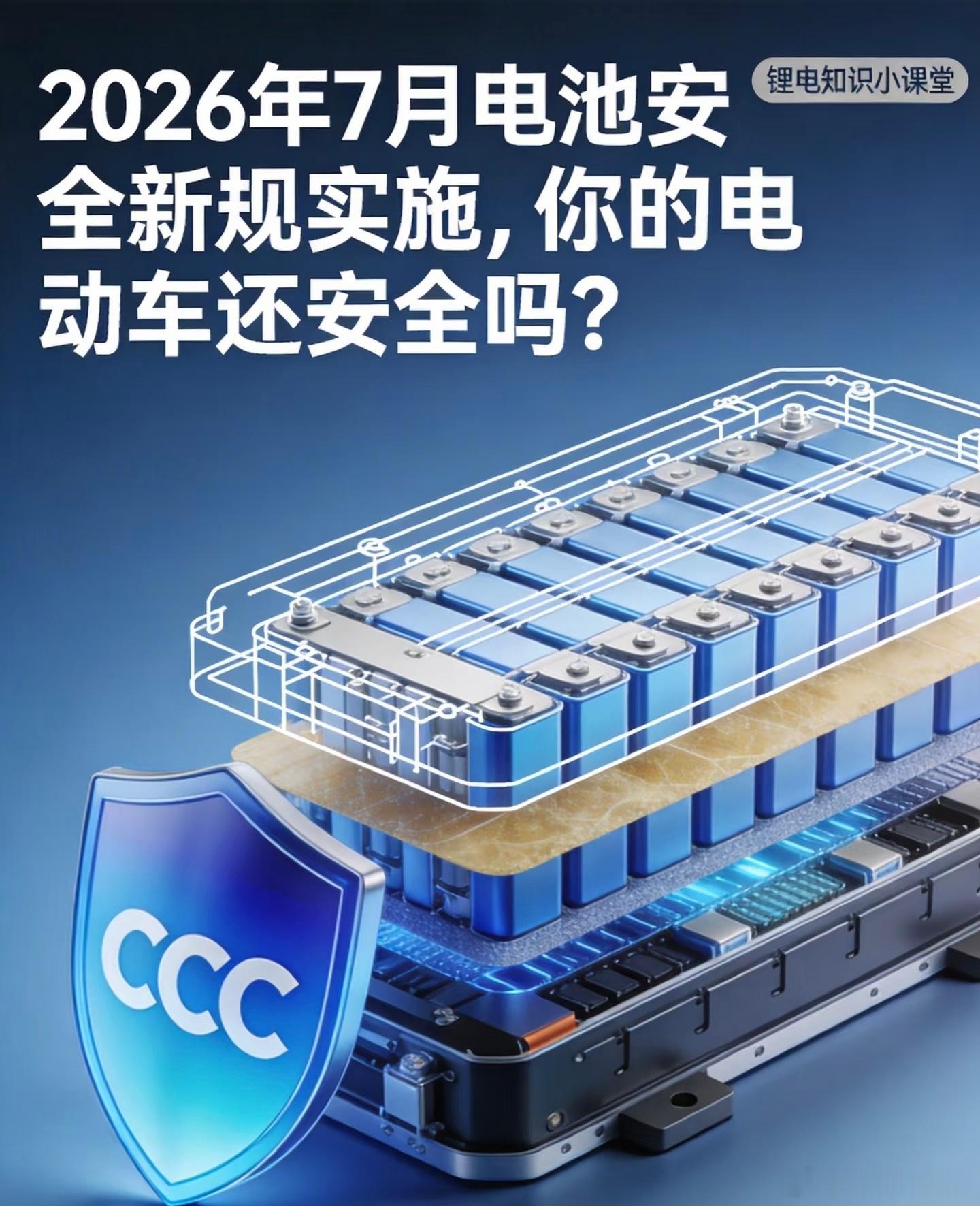 电动汽车用动力蓄电池安全新要求2026年7月1日起，电动汽车电池安全标准迎来史上