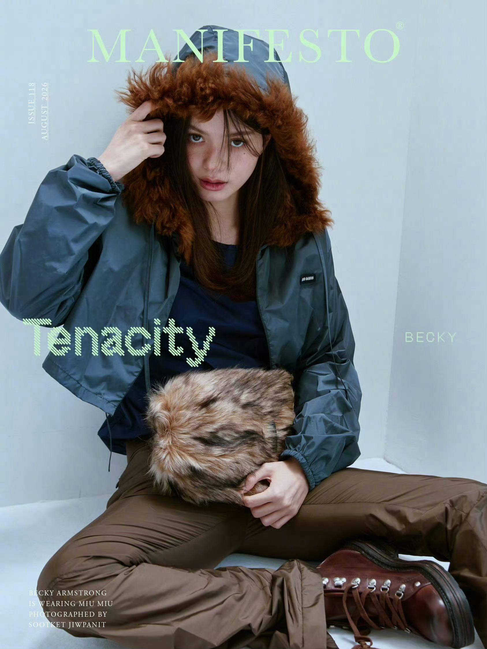 Becky ArmstrongMANIFESTO八月刊封面Miu Miu女孩So