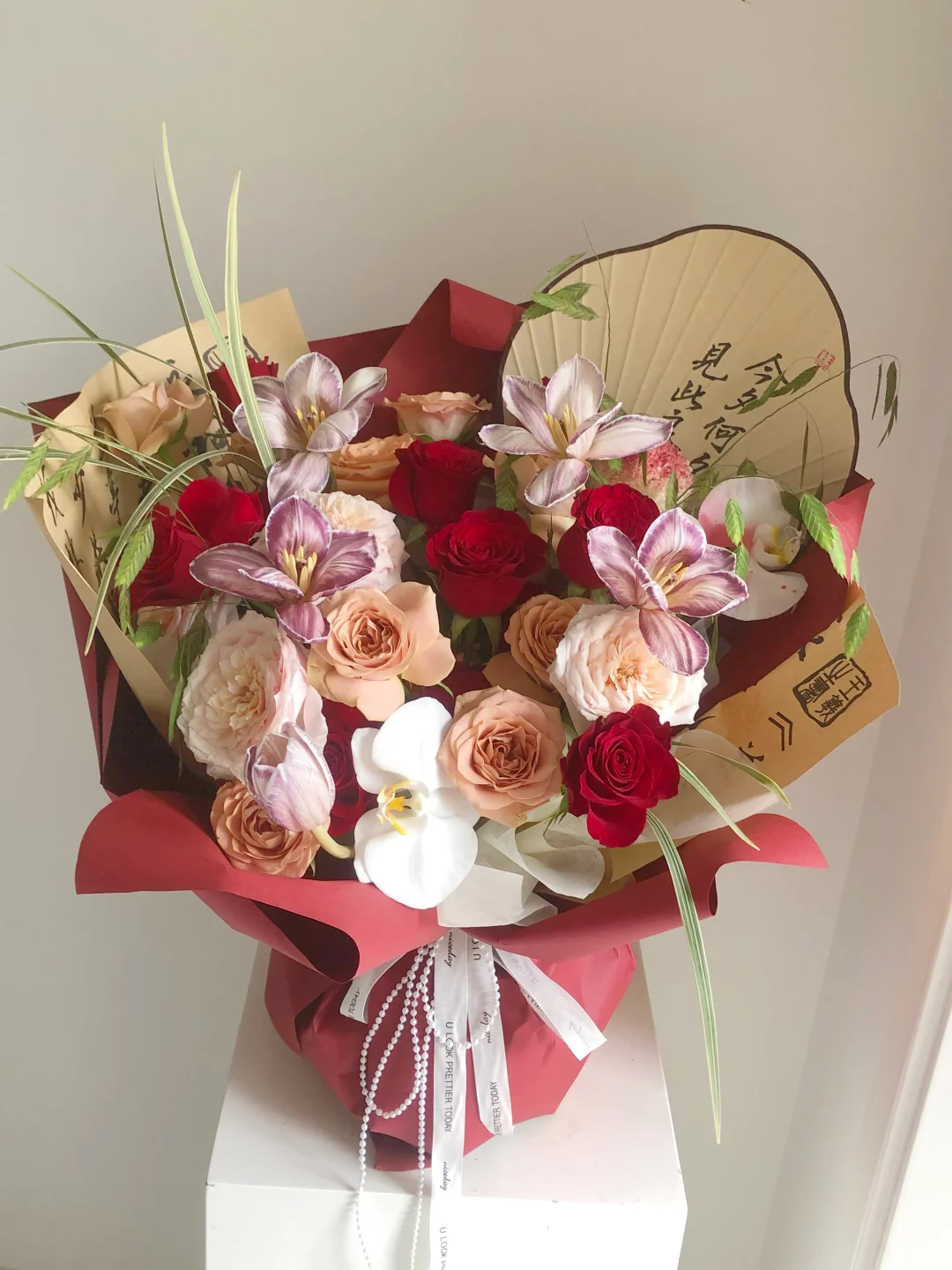 中式订婚花束