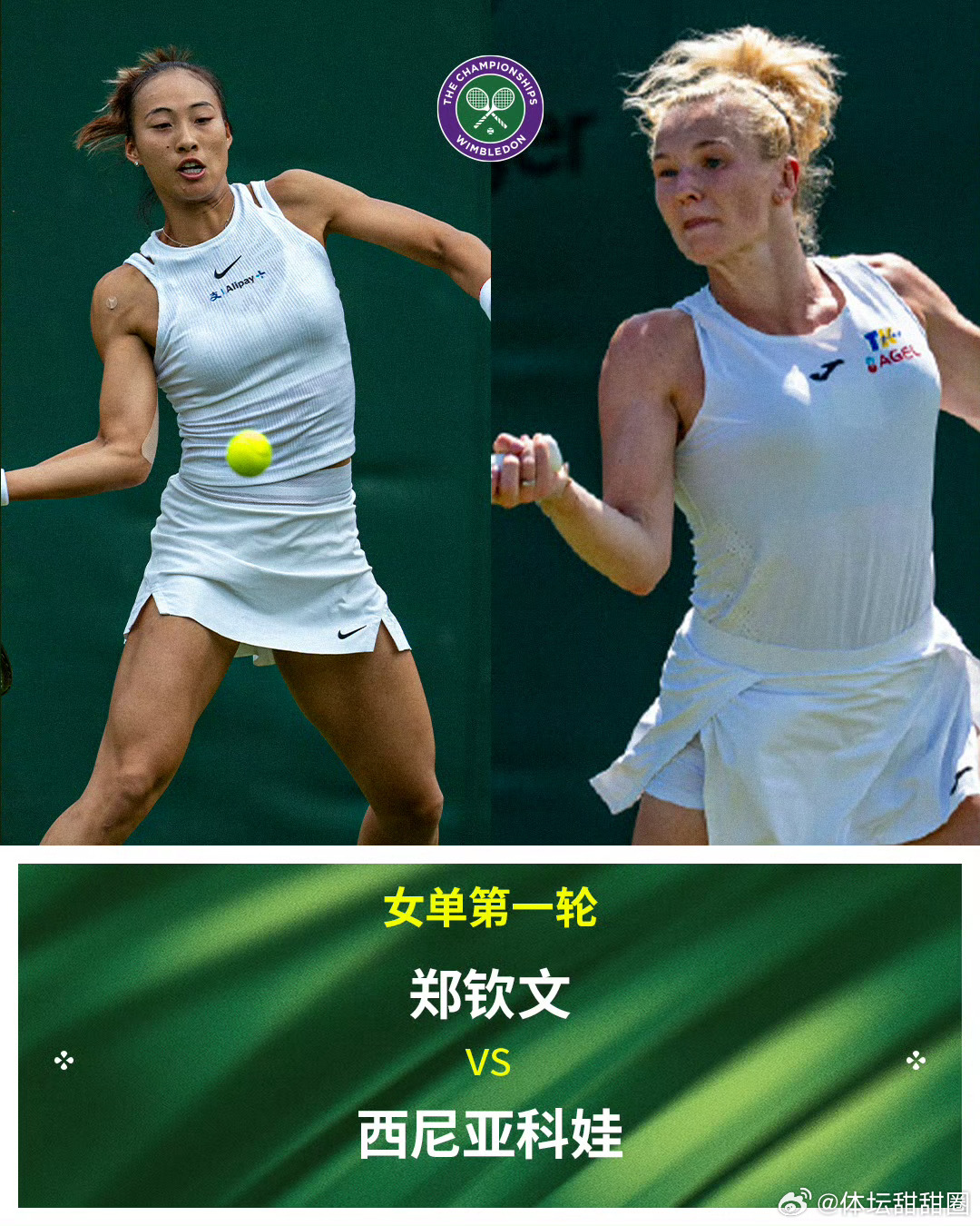 郑钦文温网首轮三度抽中西尼亚科娃 郑钦文温网2026晋级之路第一轮：斯尼亚科娃第