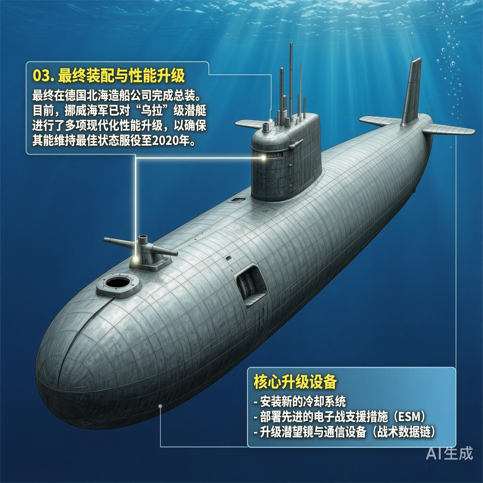 军事ai新视野 挪威“乌拉”级常规潜艇“乌拉”级潜艇（Ula Class Sub