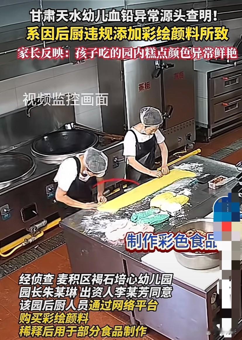 “丧尽天良！”甘肃天水幼儿铅中毒事件真相大白，原来是，后厨人员经过幼儿园园长、投