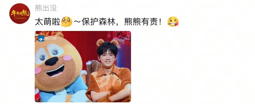 这个小松松就这样又被翻牌啦“保护森林！熊熊有责！”